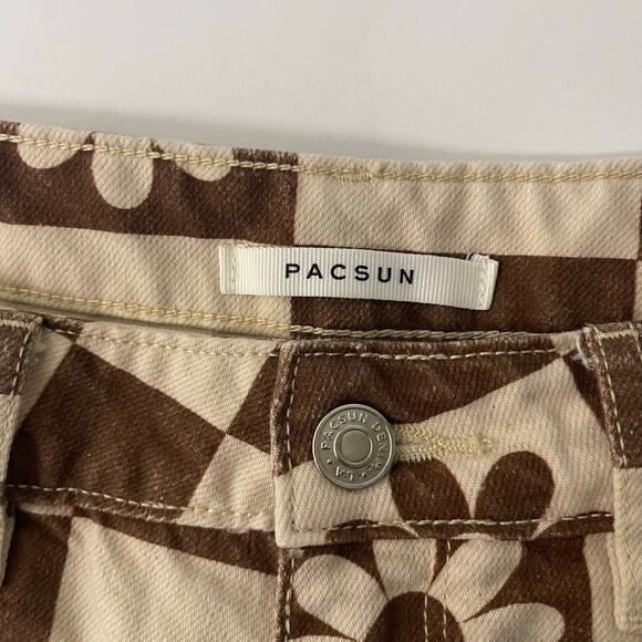 PacSun High Rise Festival Color Block & Floral Cutoff Shorts - Size 26 - Picture 3 of 5